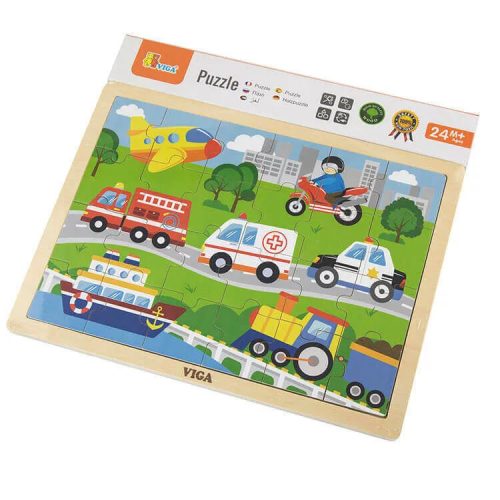 Puzzle 24 db-os (járművek)