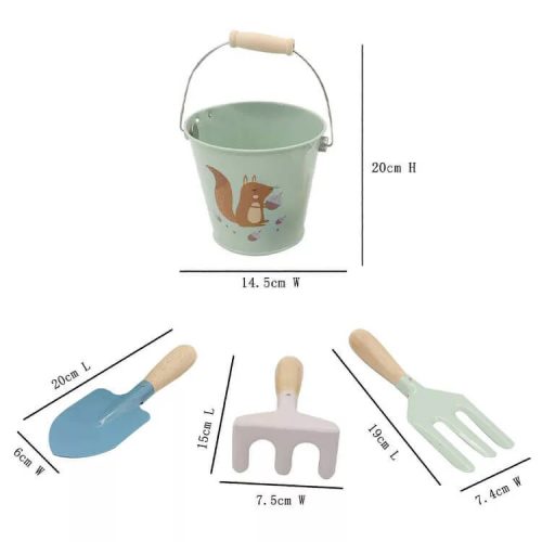 Kerti szerszámok vödörrel (kék)