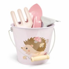 Kerti szerszámok vödörrel (rózsaszín)