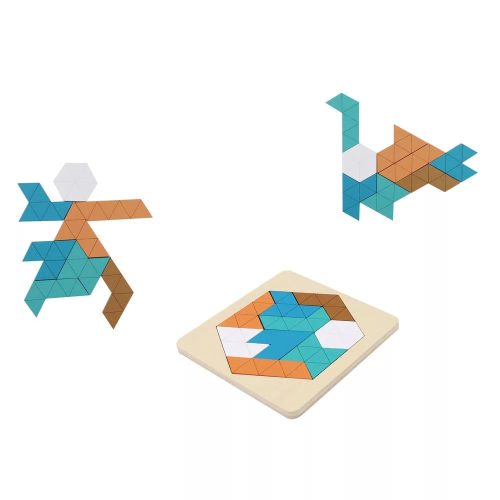 Fa tetrisz játék (négyszög, kék-narancs)