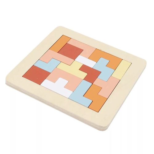 Fa tetrisz játék (négyszög, szürke-narancs)