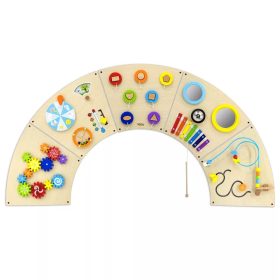   Összetett készségfejlesztő játék, matatófal (falra szerelhető, szivárvány)
