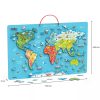 Mágneses világtérkép kirakó + törölhető tábla (V)
