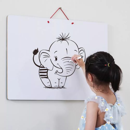 Mágneses világtérkép kirakó + törölhető tábla (V)